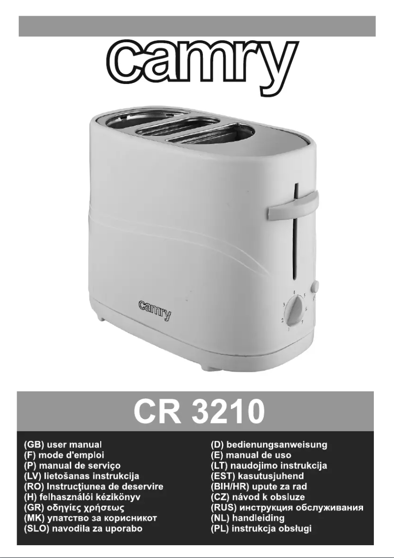 Page 1 of the manual User Manual Camry CR 3210