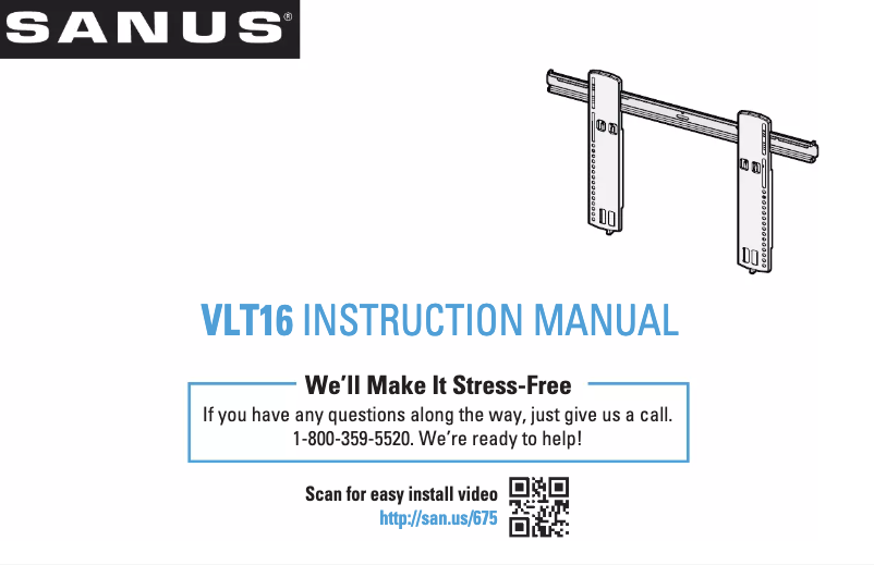 Page 1 of the manual User Manual Sanus VLT16