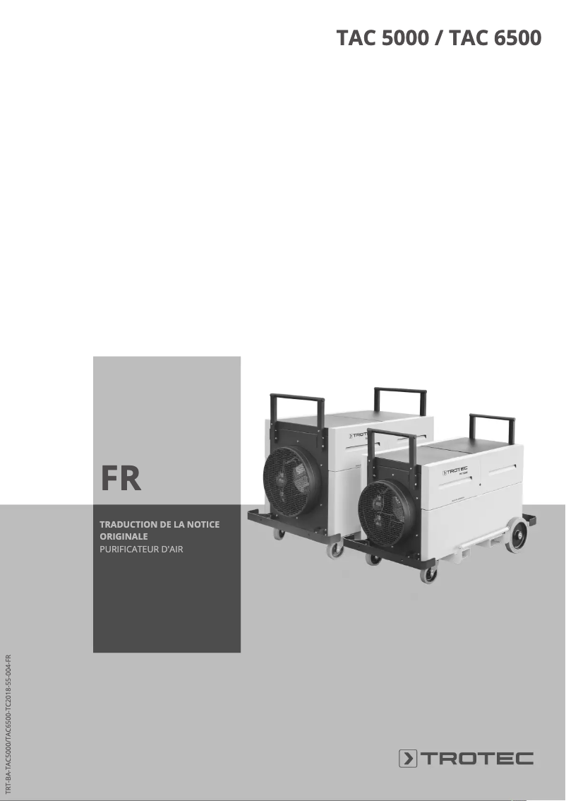 Page 1 of the manual User Manual Trotec TAC 5000