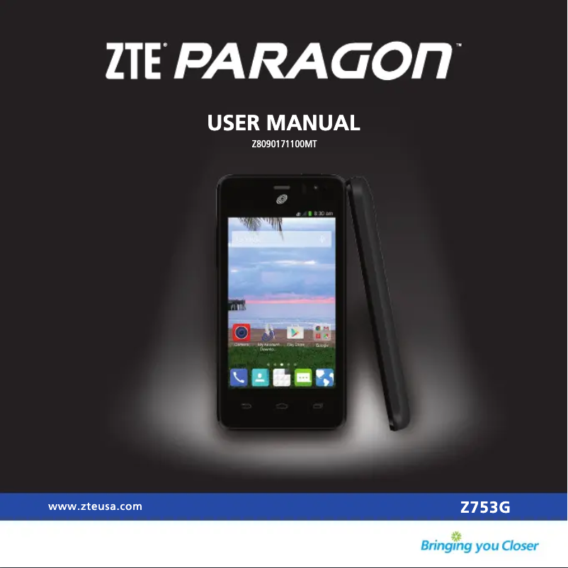 Page 1 of the manual User Manual ZTE Paragon Z743G