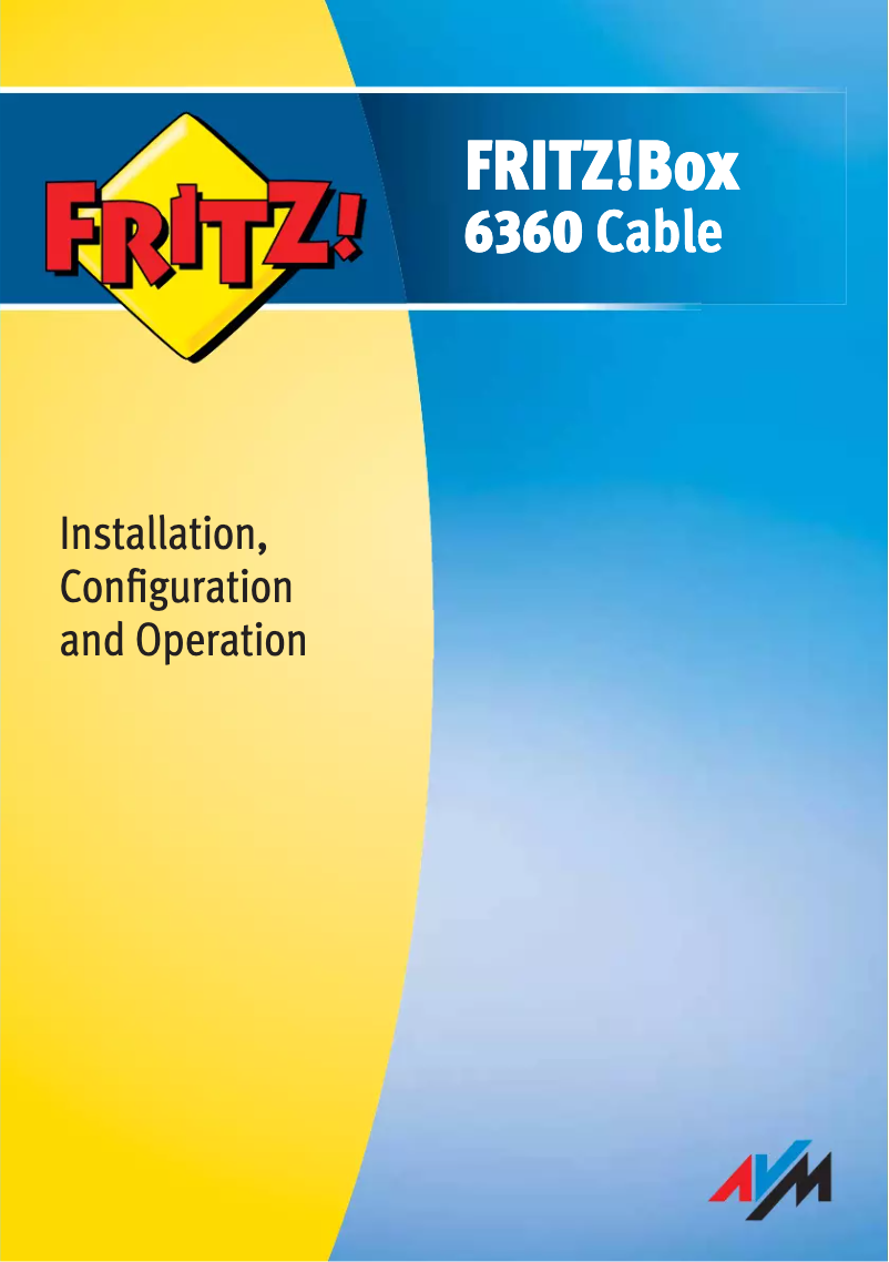 Page 1 of the manual User Manual AVM Fritz!Box 6360