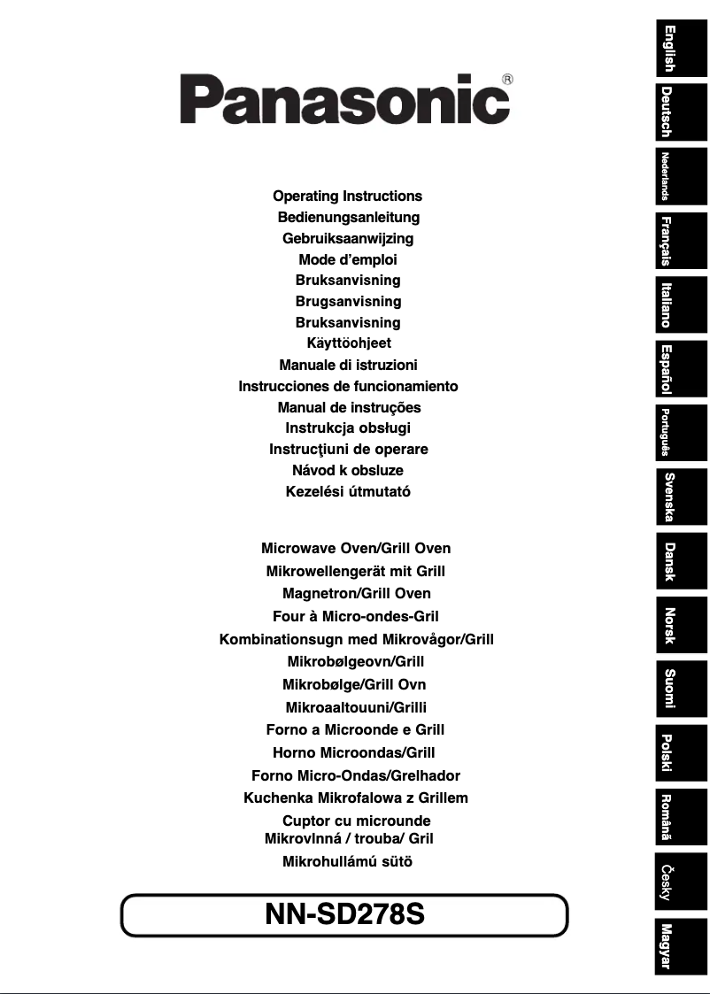 First page image of the manual for NN-SD278