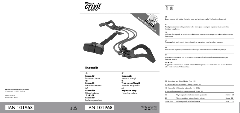 Page 1 of the manual User Manual Crivit IAN 101968