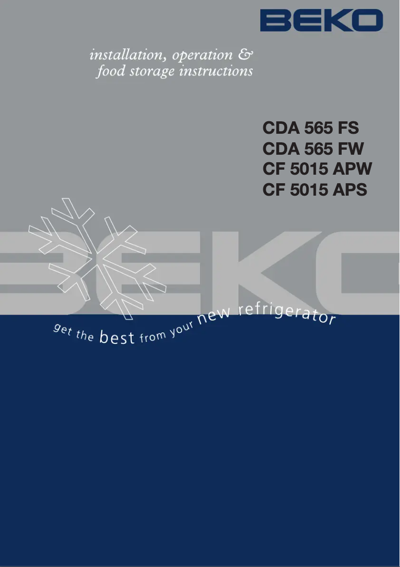 Page 1 of the manual User Manual Beko CF 5015 APS