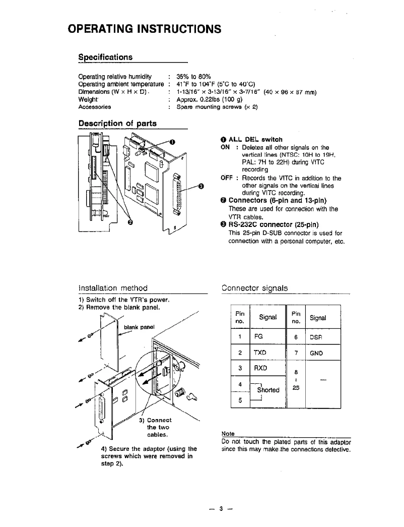 Page 1 of the manual User Manual Panasonic AG-IA670E