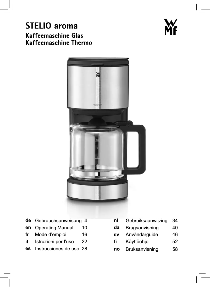 Image de la première page du manuel de l'appareil Aroma Thermo Stelio