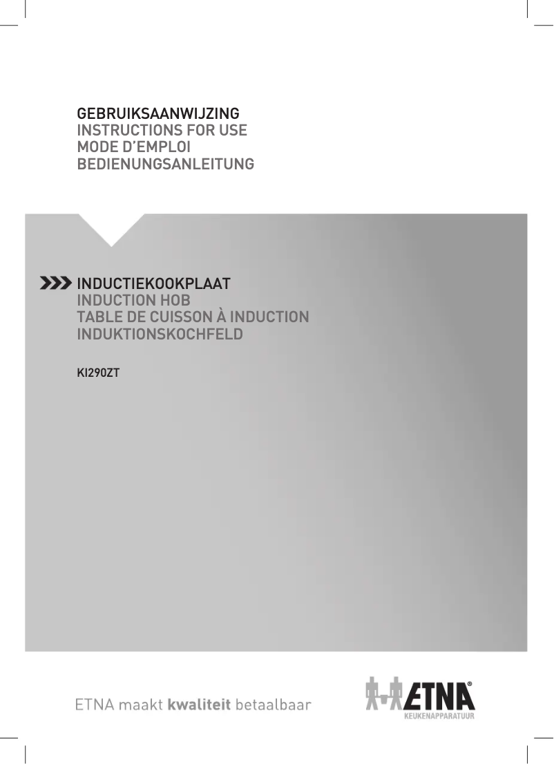 First page image of the manual for KIF890ZT