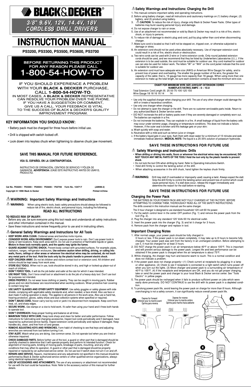 First page image of the manual for PS3200
