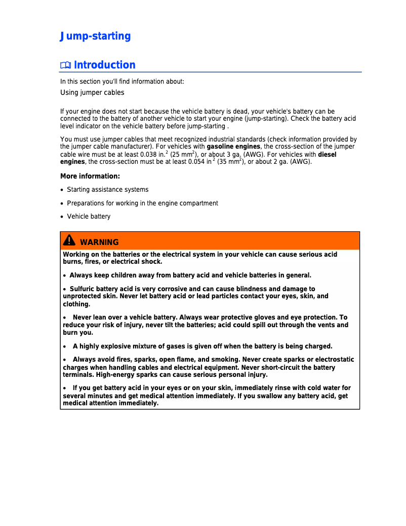 First page image of the manual for Jetta (2013)