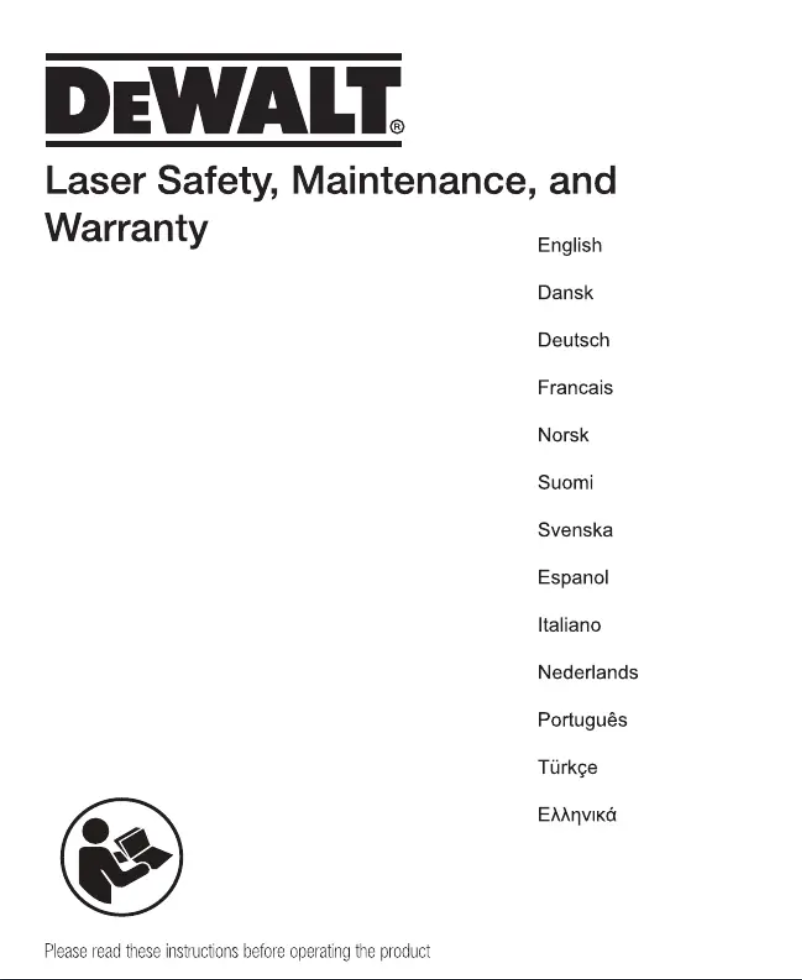 First page image of the manual for DW08302CG