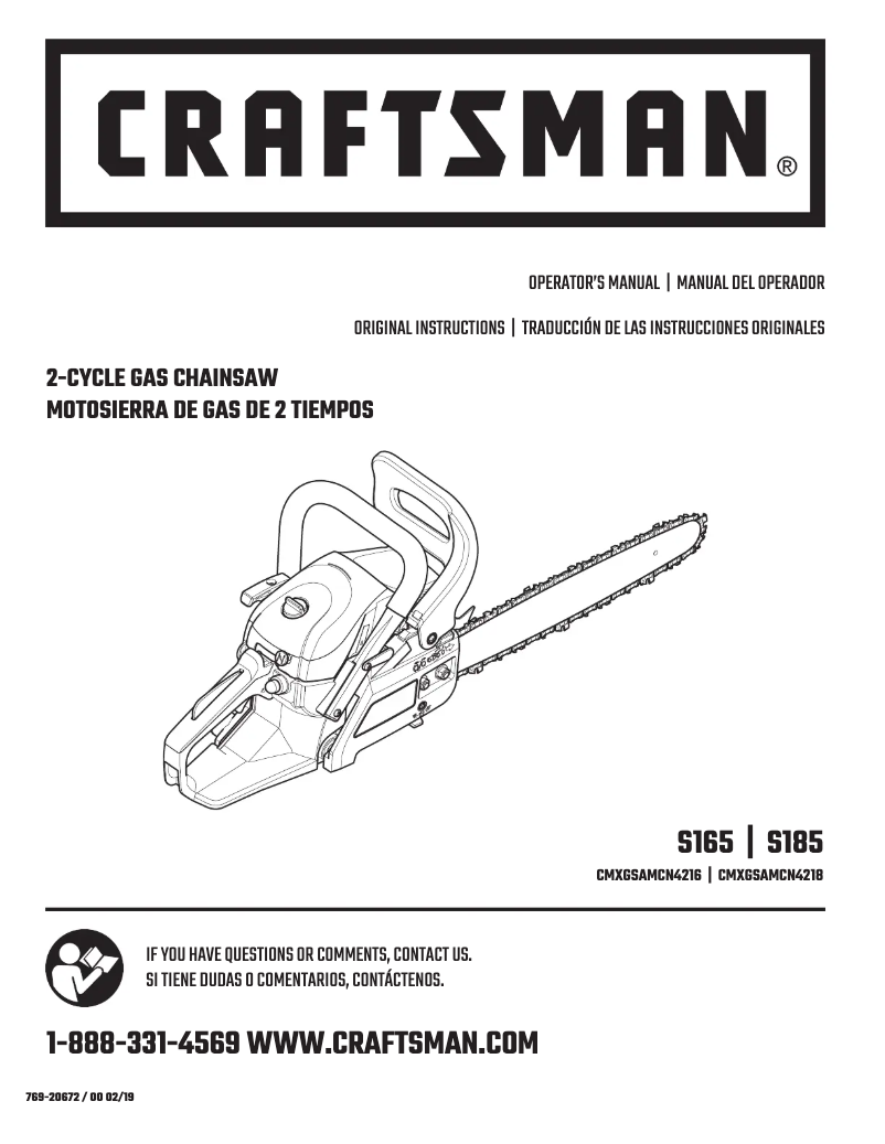 Page 1 of the manual User Manual Craftsman CMXGSAMCN4218