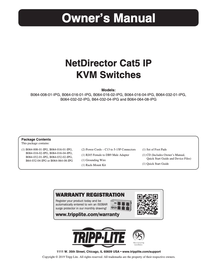 Page 1 of the manual User Manual Tripp Lite NetDirector B064-064-08-IPG