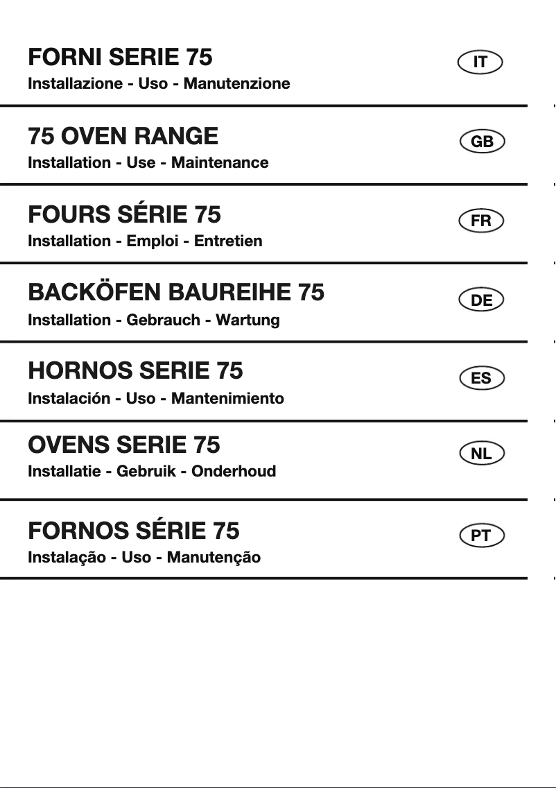 First page image of the manual for FUTO 7509 MT IX