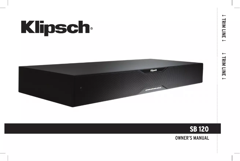 Page 1 of the manual Instruction Manual Klipsch SB 120