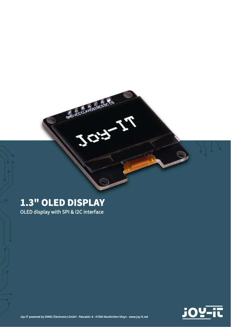 Image de la première page du manuel de l'appareil SBC-OLED01.3
