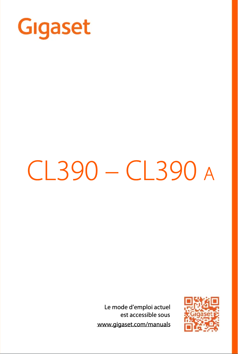 Page 1 of the manual User Manual Gigaset CL390A