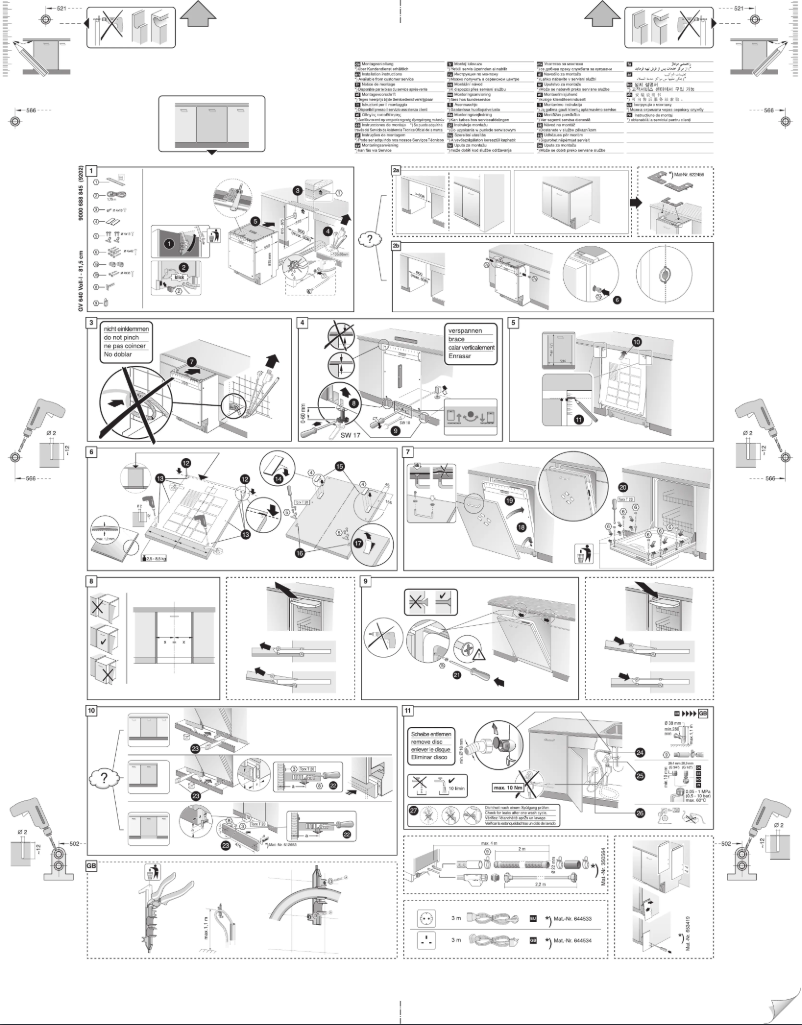 Page 1 of the manual Installation Guide Bosch SMV58N70EP