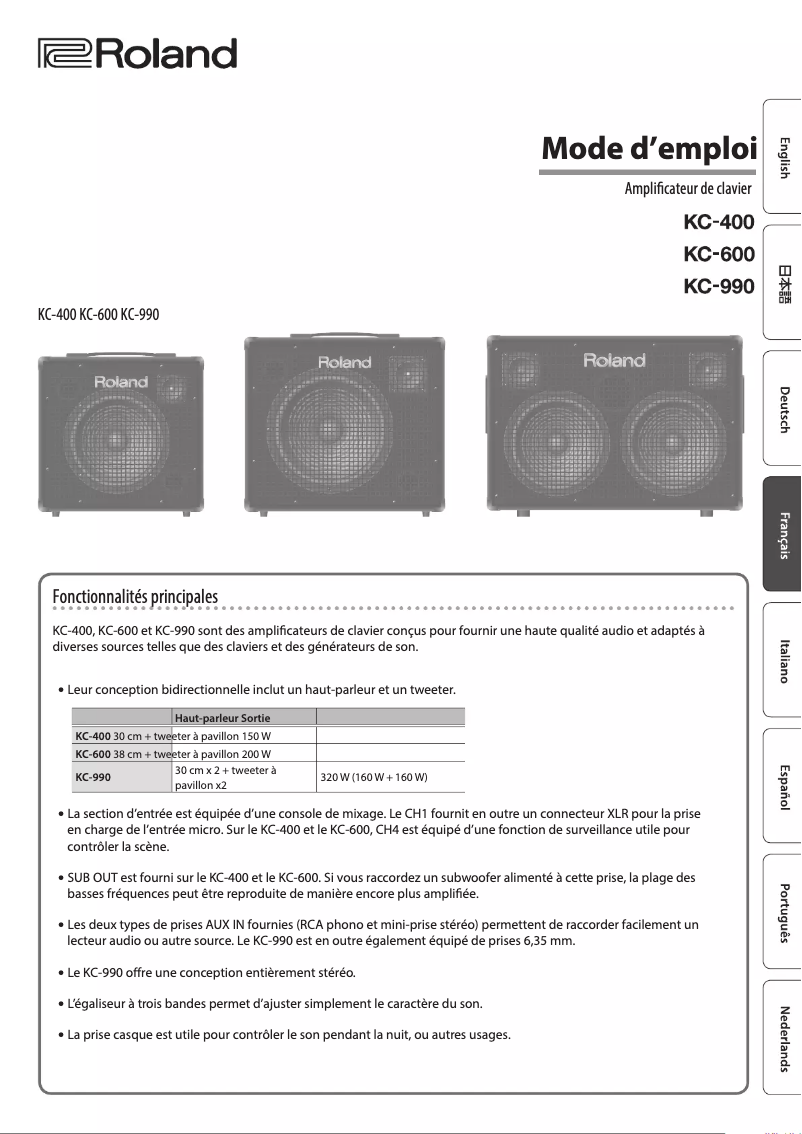 First page image of the manual for KC-600