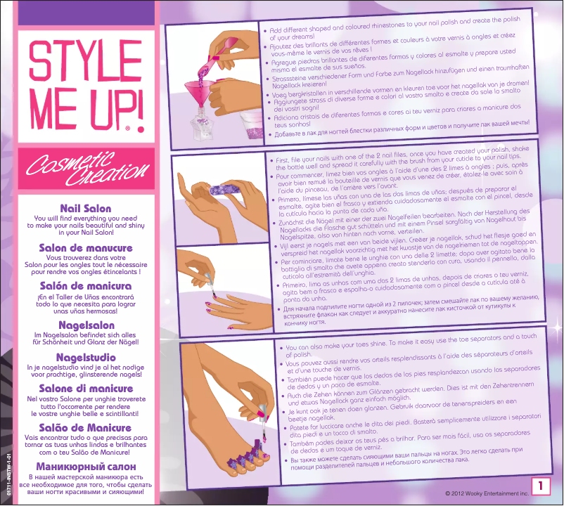 First page image of the manual for Nail Salon