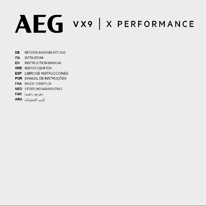 First page image of the manual for VX9-2-TM-E