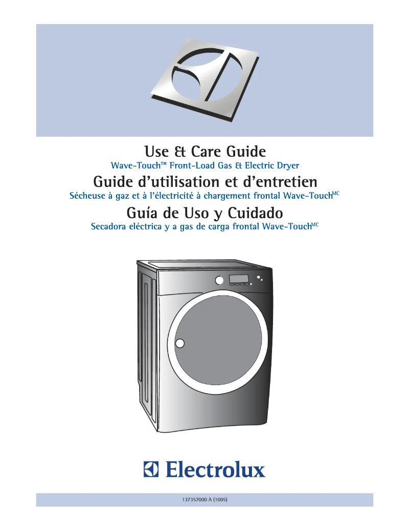 Page 1 of the manual User Manual Electrolux EWMGD70JSS