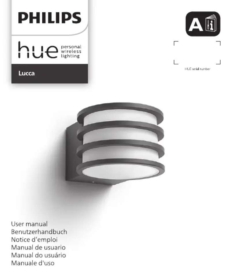 First page image of the manual for Lucca