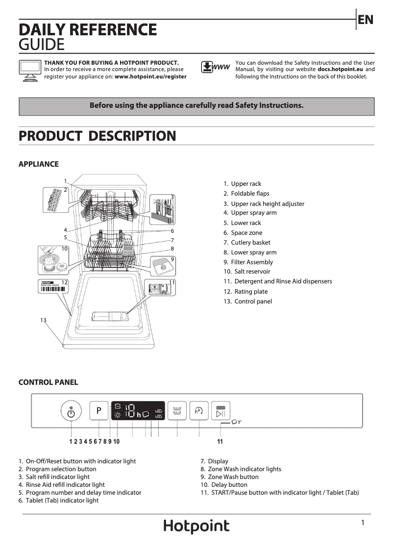 First page image of the manual for HSIC 3T127 UK N