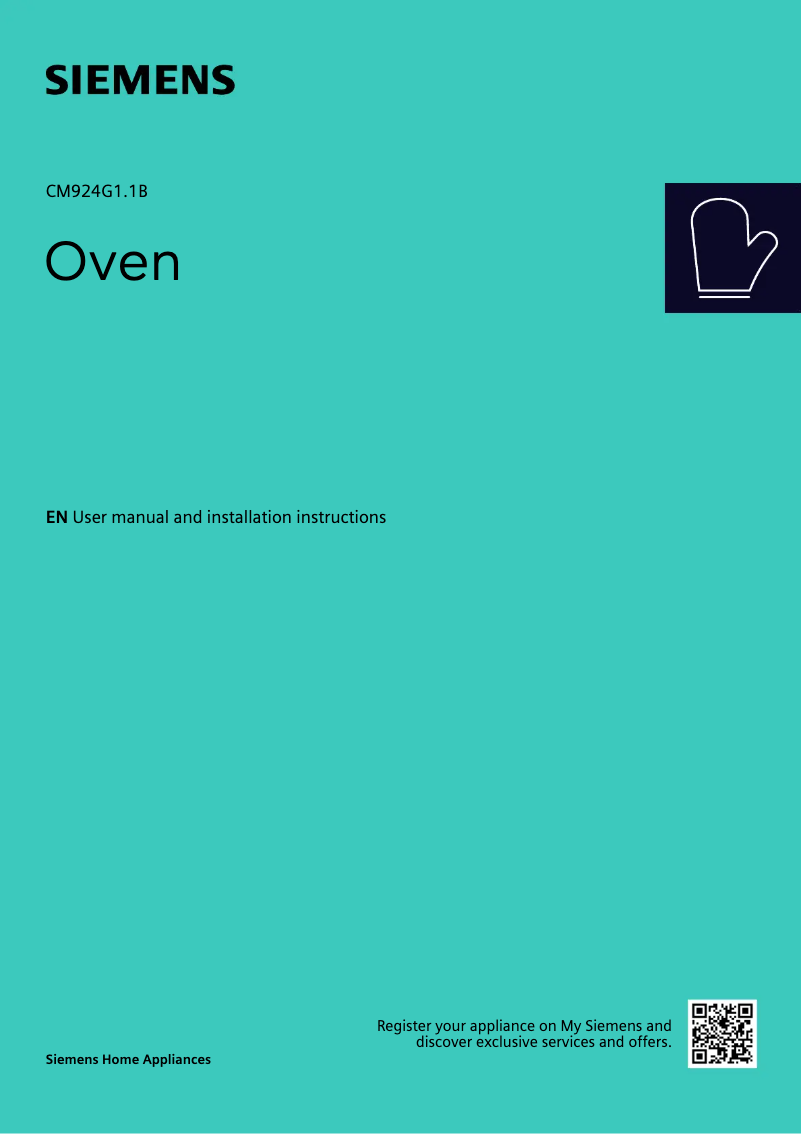 First page image of the manual for CM924G1B1B