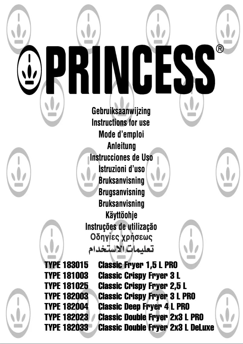 First page image of the manual for Classic Crispy Fryer