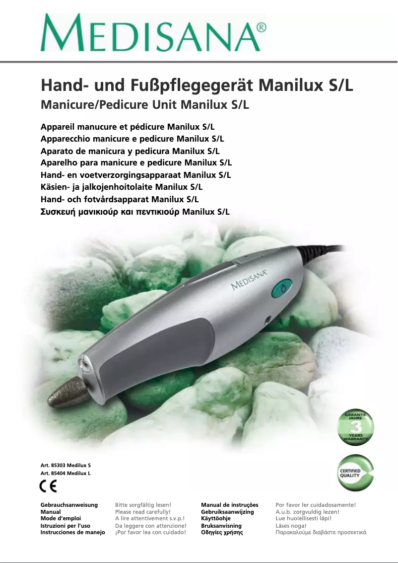 First page image of the manual for Manilux L