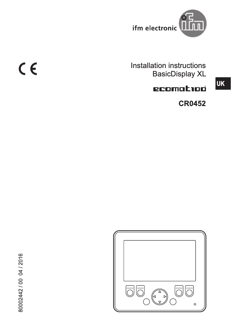 First page image of the manual for EC0406