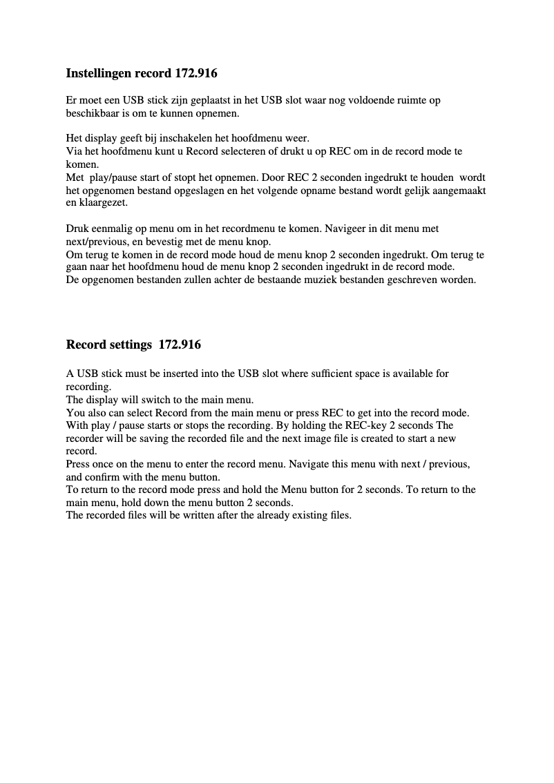 First page image of the manual for STM-3005REC