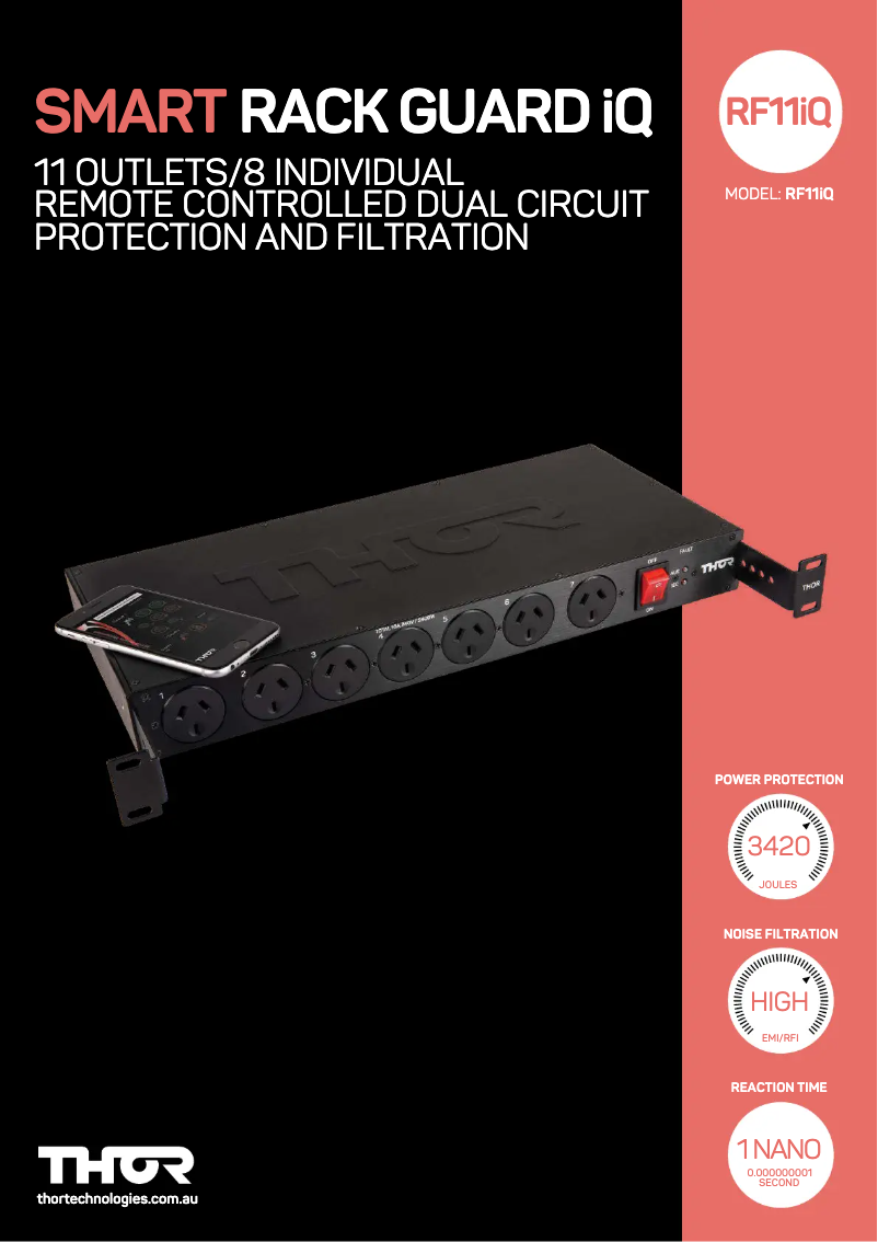 Page 1 of the manual Technical Sheet Thor RF11IQ