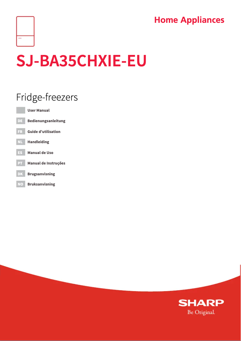 First page image of the manual for SJ-BA35CHXIE-EU