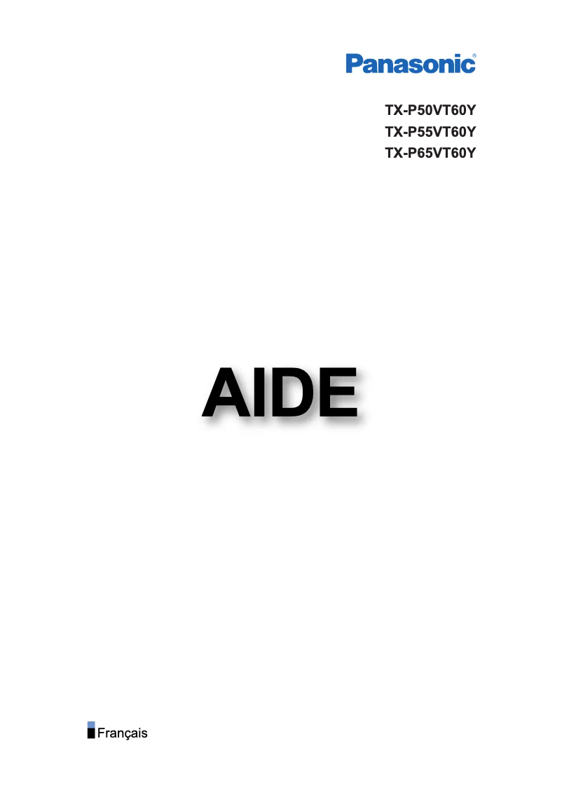 First page image of the manual for TX-P65VT60Y