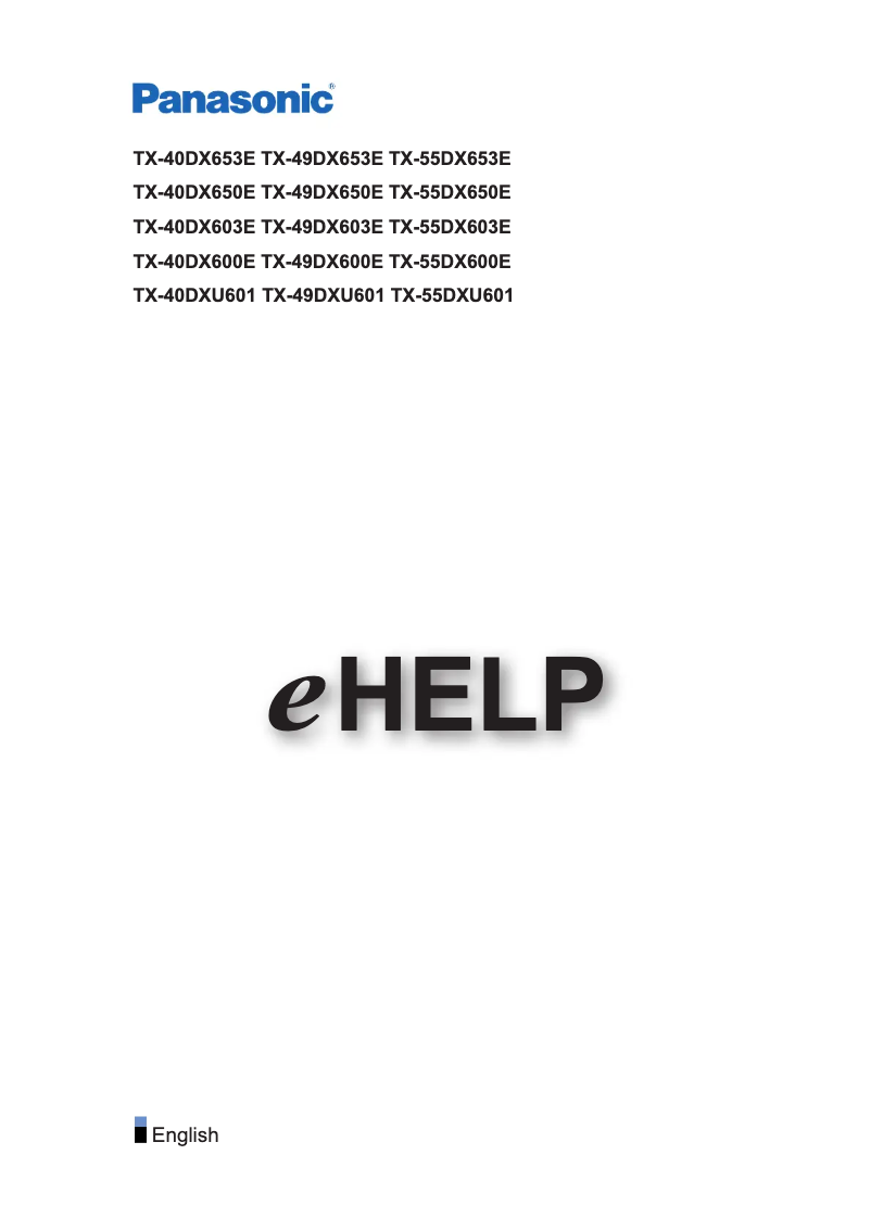 First page image of the manual for Viera TX-55DX650E