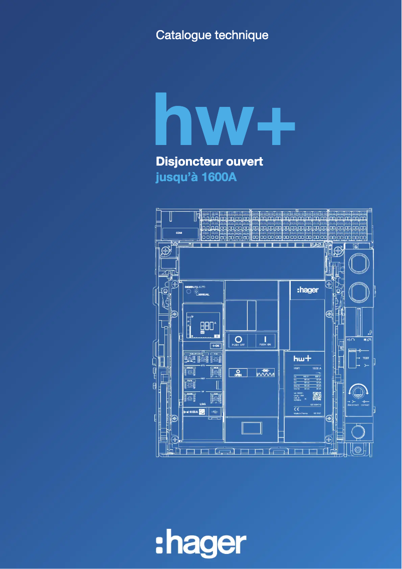 Page 1 of the manual Brochure Hager HW1M412DB