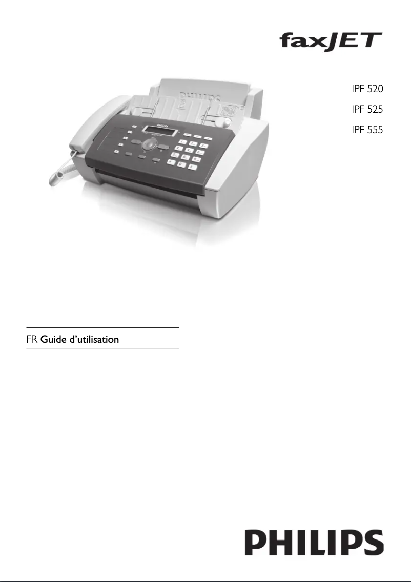 First page image of the manual for FaxJet IPF555