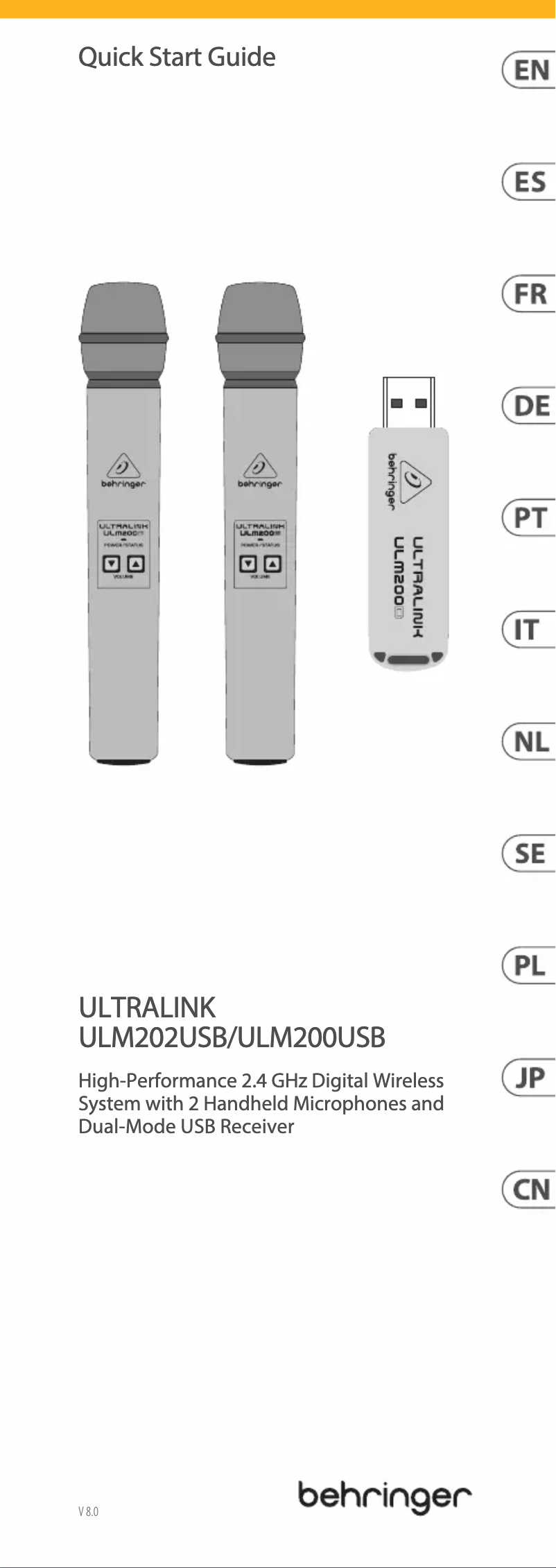 Image de la première page du manuel de l'appareil Ultralink ULM202USB