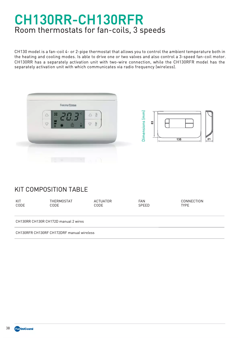 First page image of the manual for CH173D
