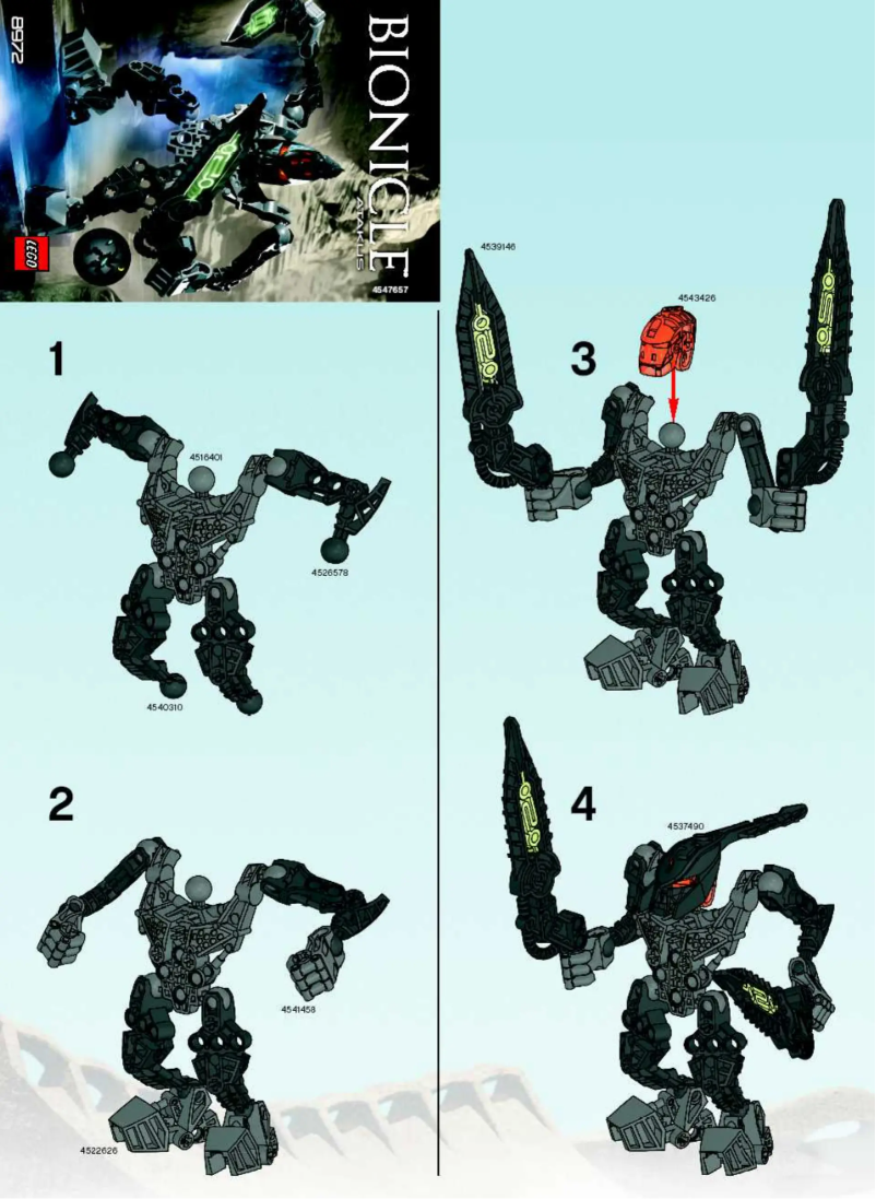 Page 1 of the manual User Manual Lego Bionicle 8972