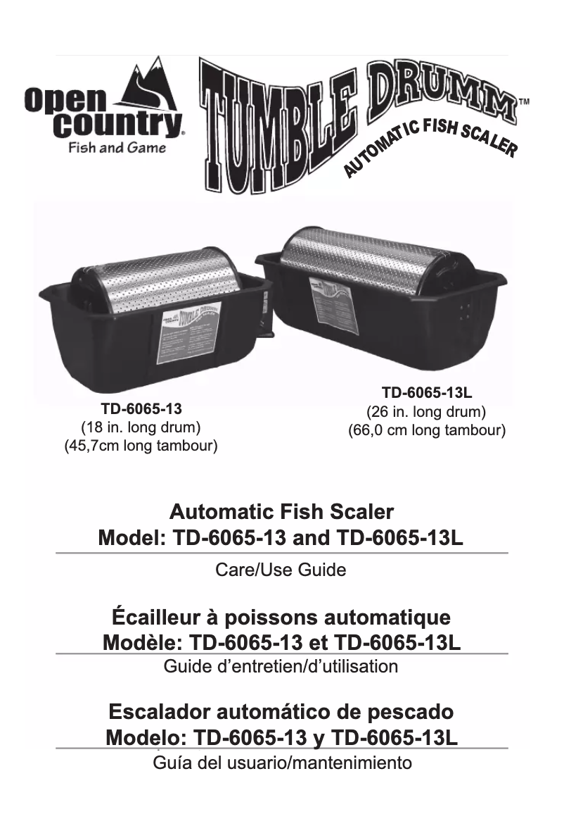 First page image of the manual for TD-6065-13L