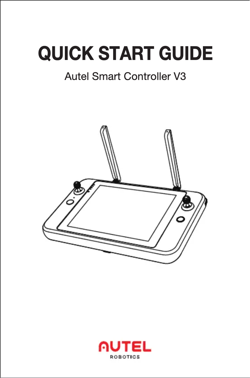 Page 1 of the manual User Manual Autel Smart Controller V3