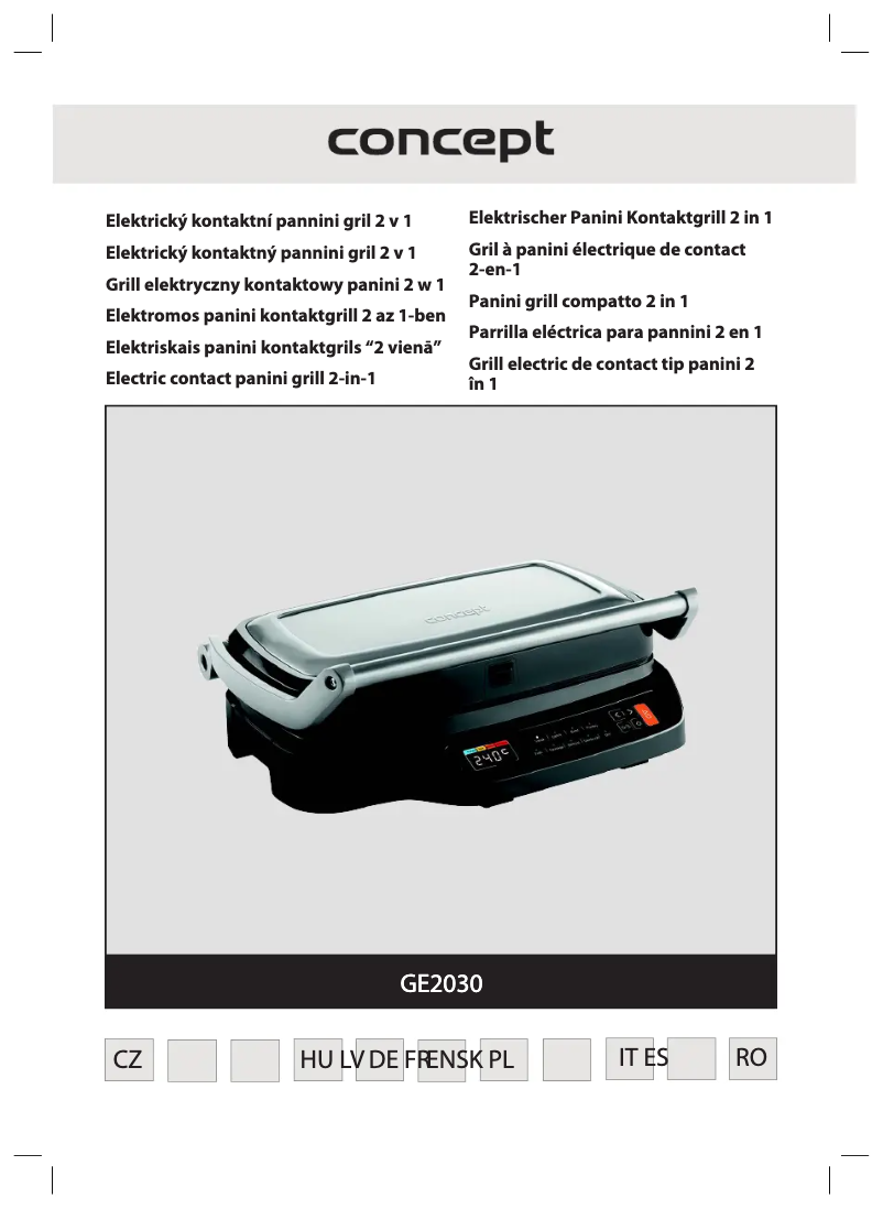 Page 1 of the manual User Manual Concept GE2030