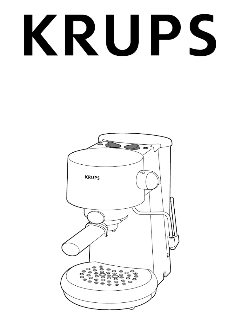 Page 1 of the manual User Manual Krups F880