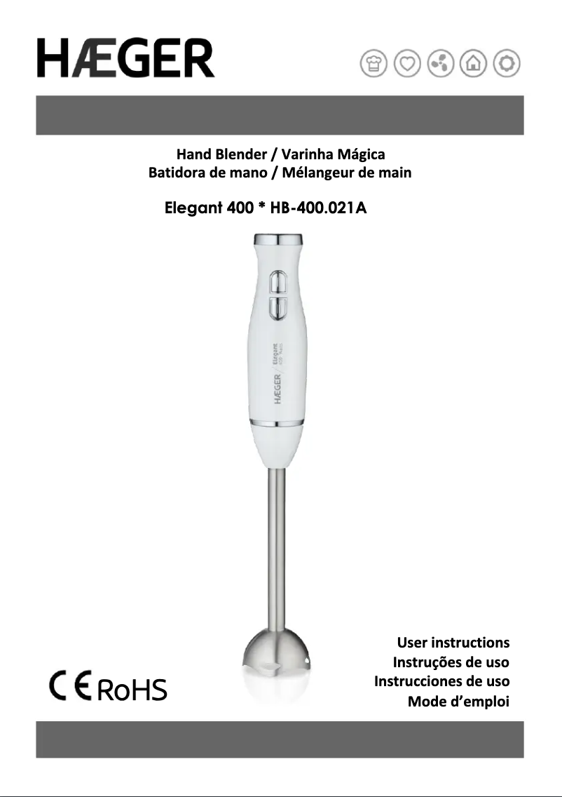 First page image of the manual for Elegant 400 HB-400.021A