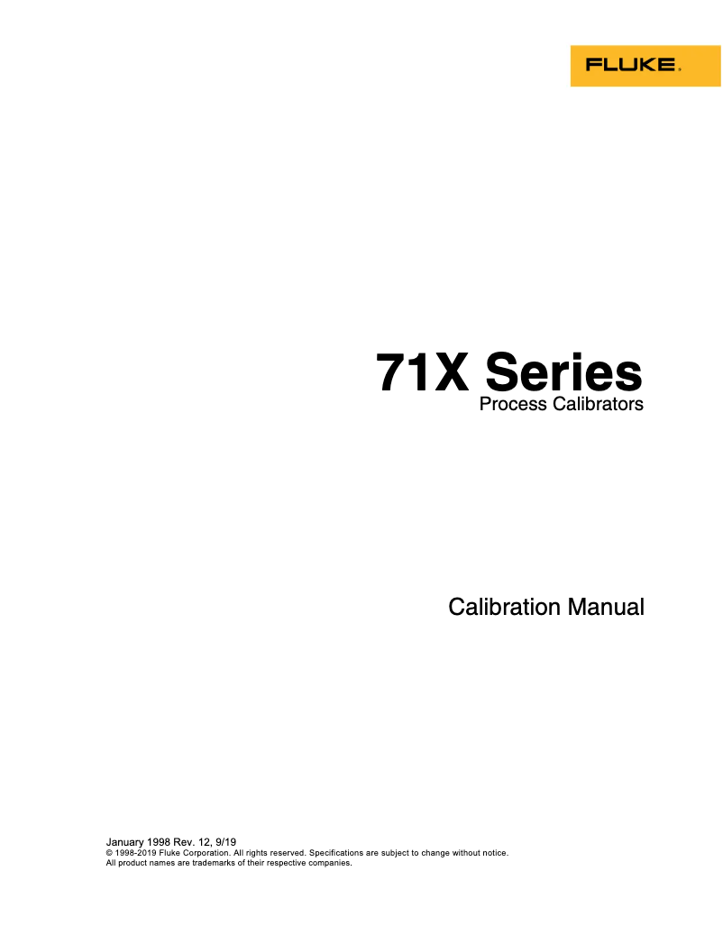 Page 1 of the manual User Manual Fluke 717