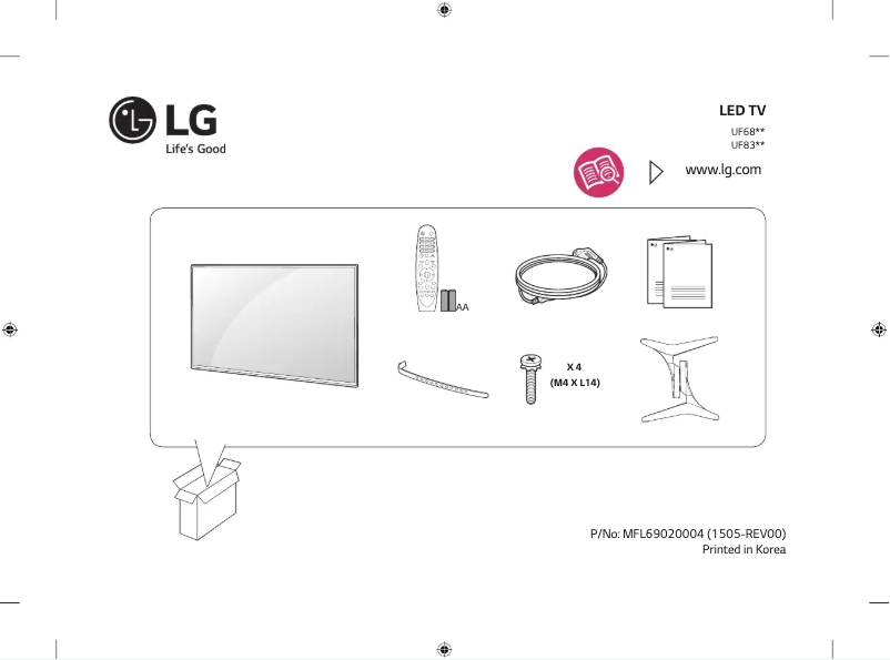 Page 1 of the manual User Manual LG 65UF680Y
