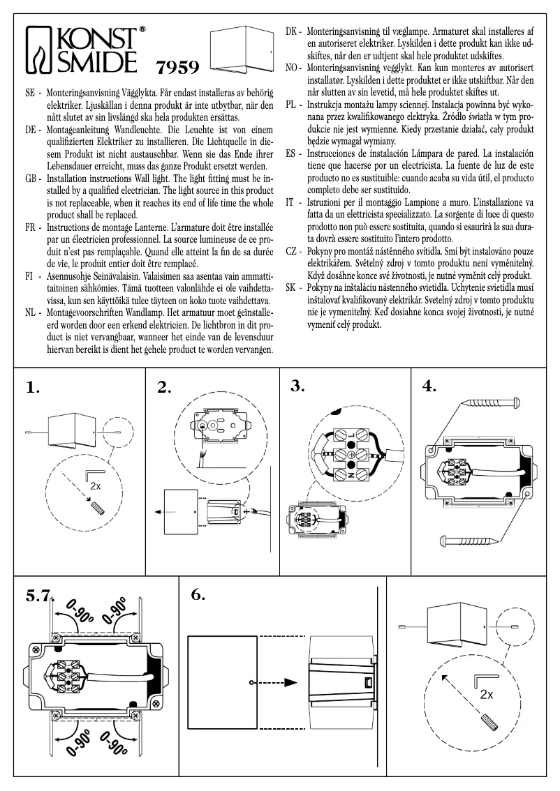 Page 1 of the manual User Manual Konstsmide Cremona