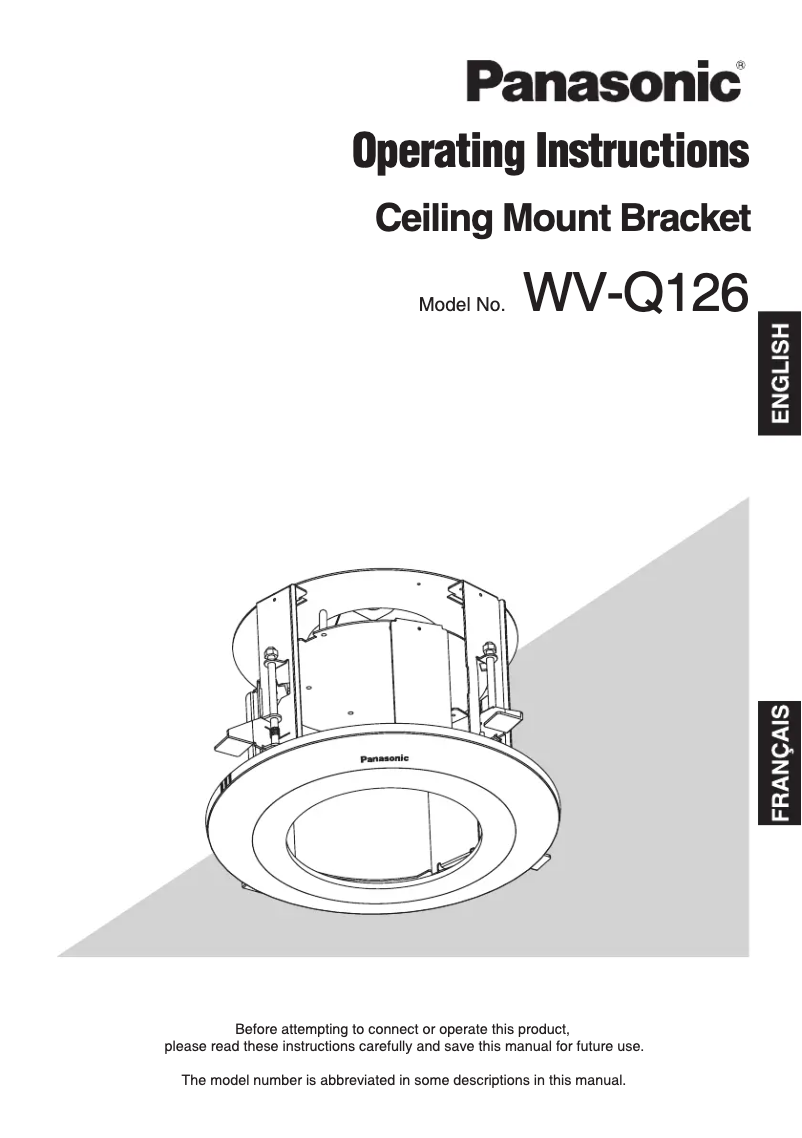 First page image of the manual for WV-Q126